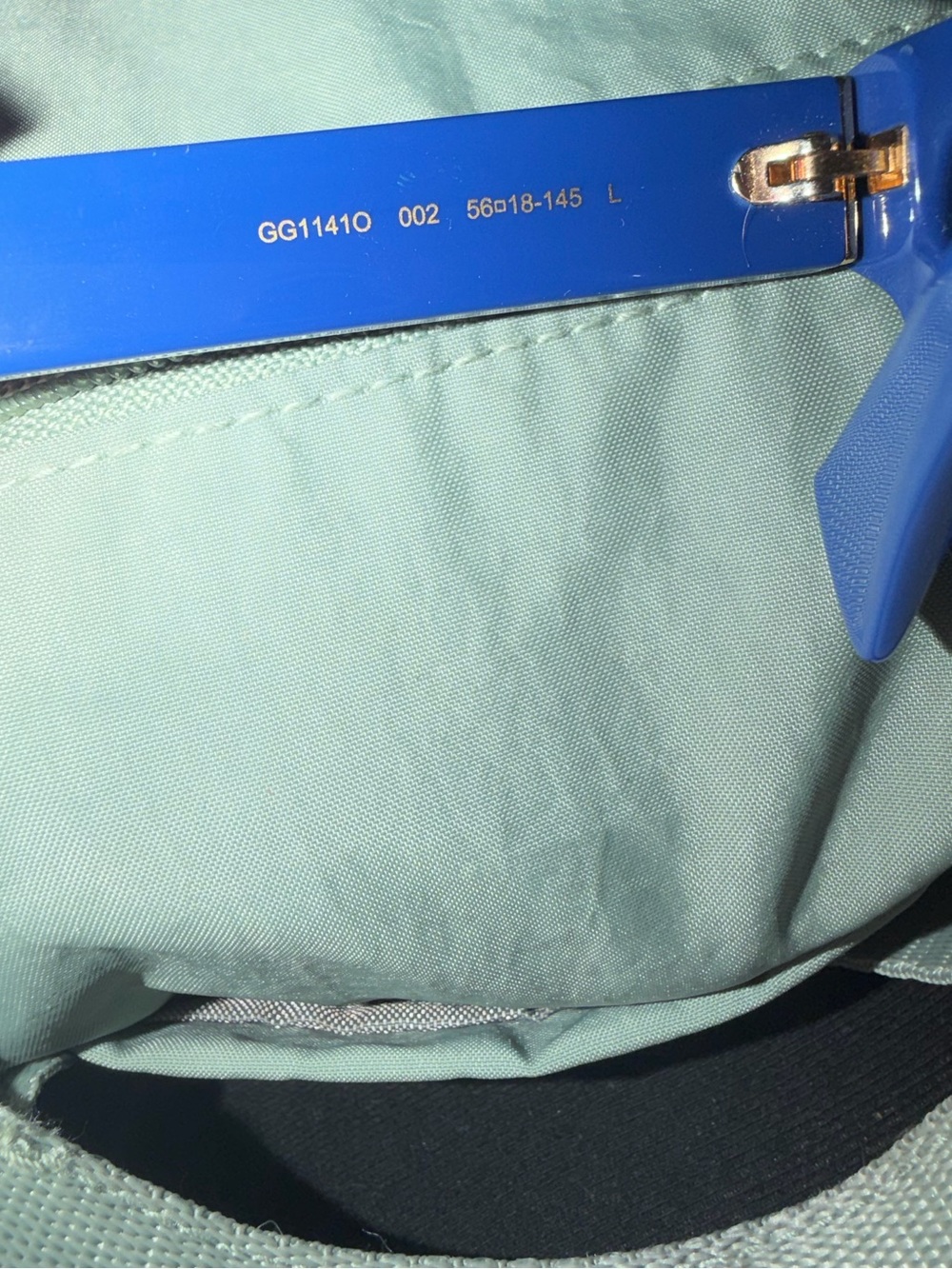 Gucci unisex Bright Blue Rectangular Eyeglass Frames - Picture 4 of 4